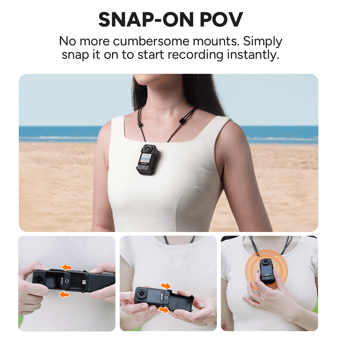 NanoVUE™ C400 3-in-1 Handheld Action Camera